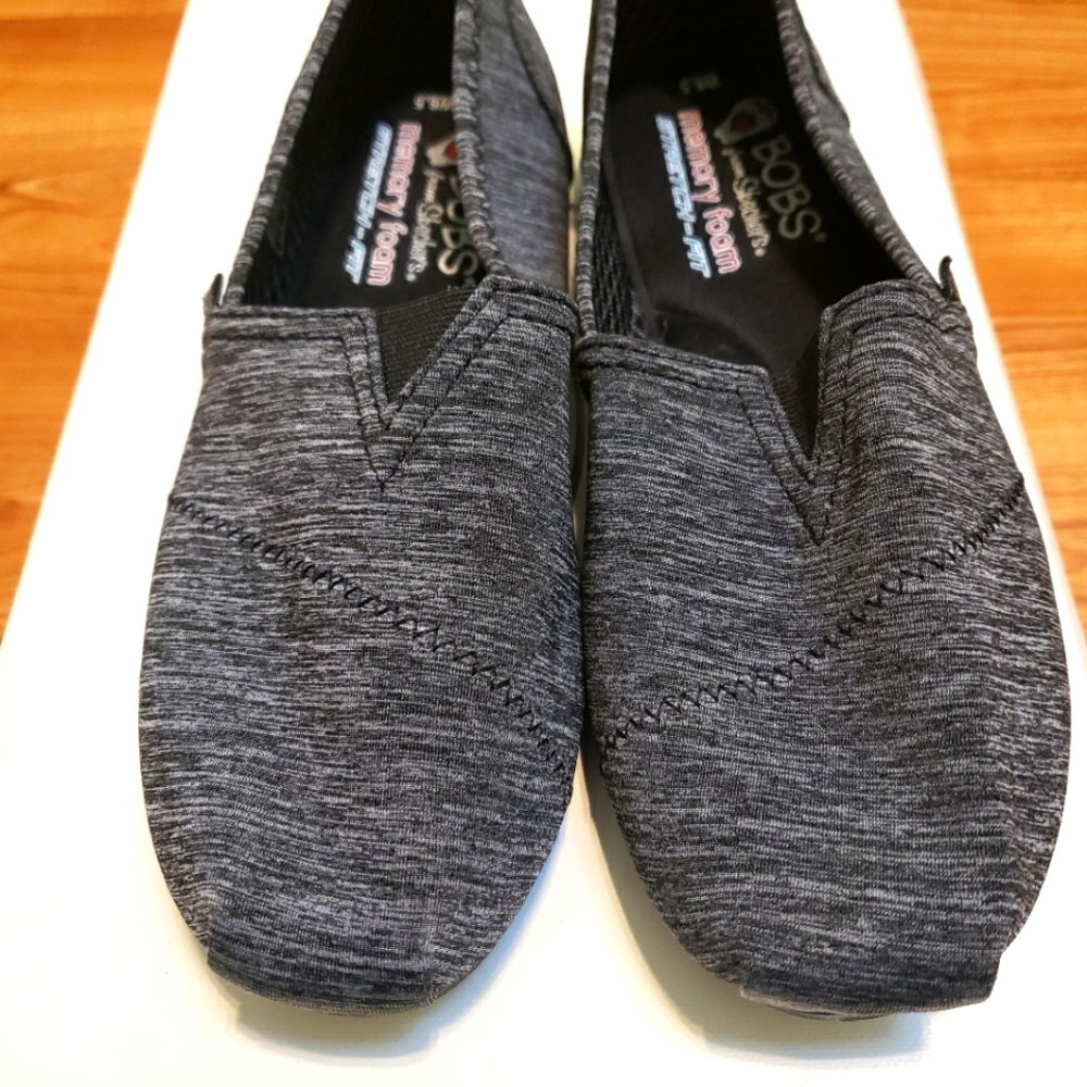 BOBS Memory Foam Dark Gray Slip On Size 6.5